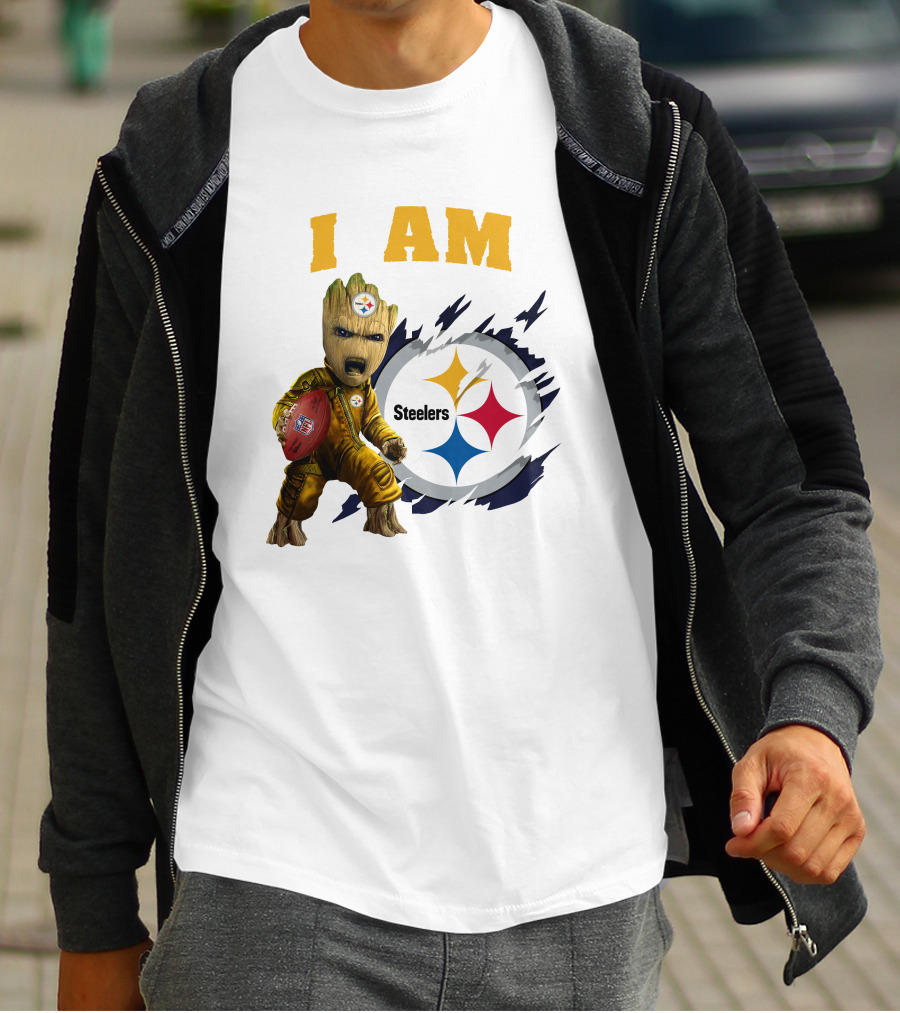 I Am Groot Steelers NFL Football Fan Gear T-Shirt