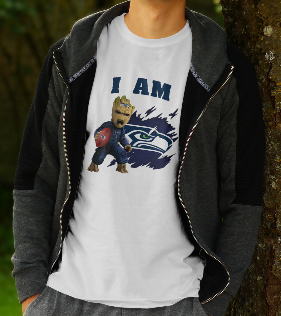 I Am Groot Seattle Seahawks Football T-Shirt