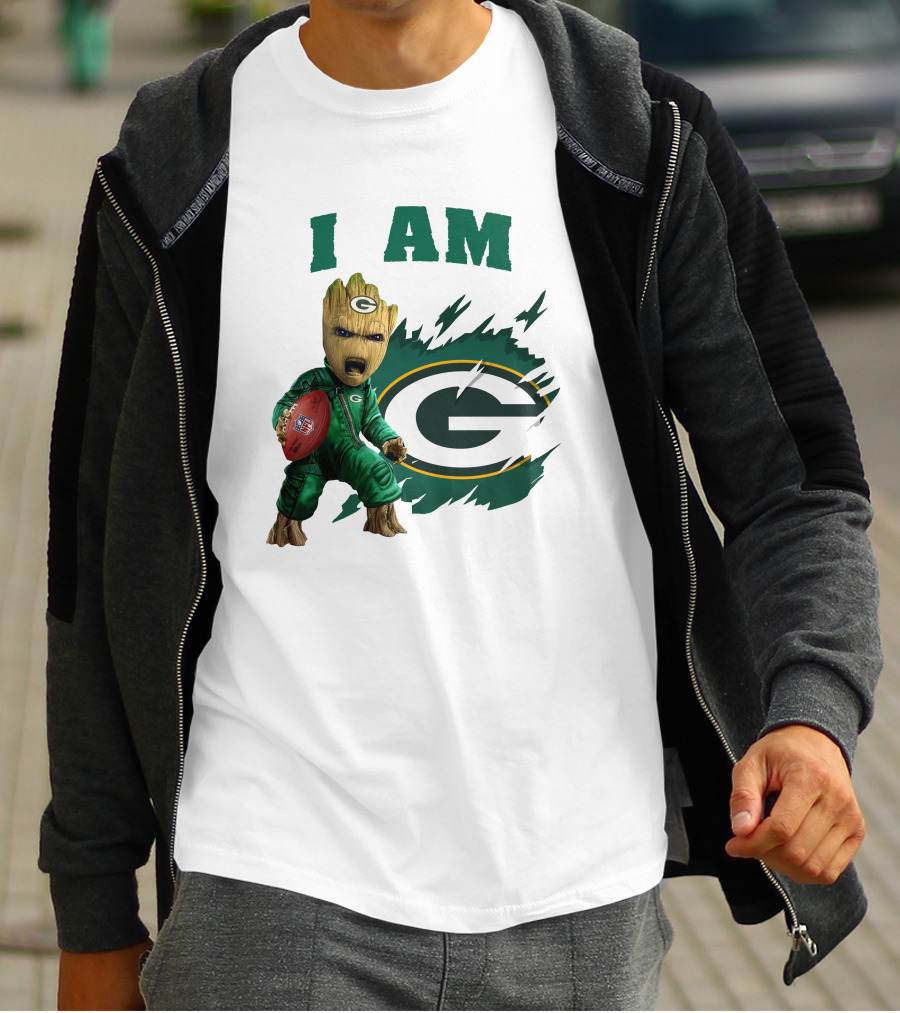 I Am Groot Green Bay Packers Football Fan T-Shirt