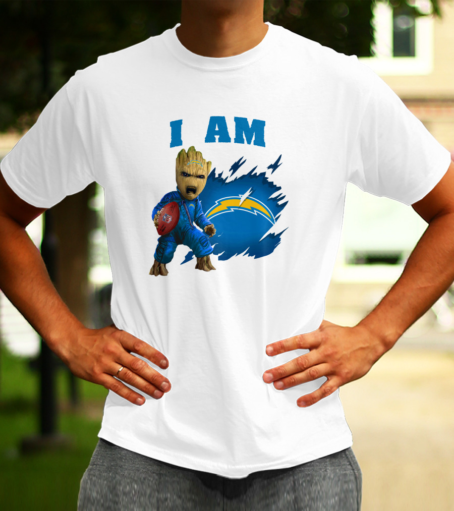 I Am Groot Los Angeles Chargers Football Marvel Character T-Shirt