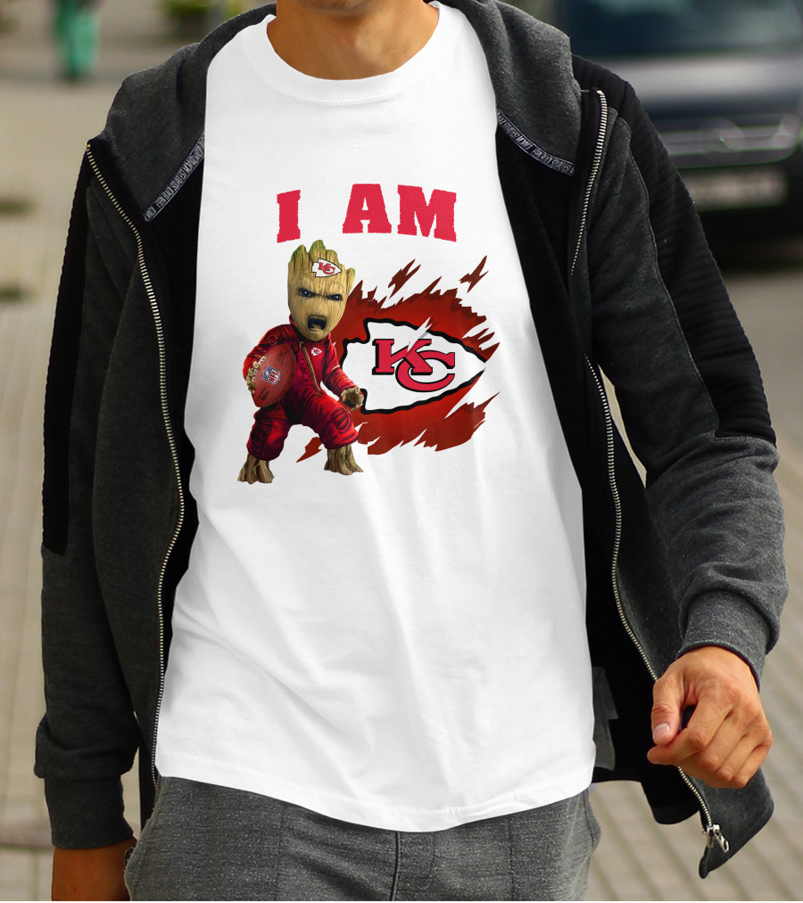 I Am Groot Kansas City Chiefs KC Football Fan Groot T-Shirt