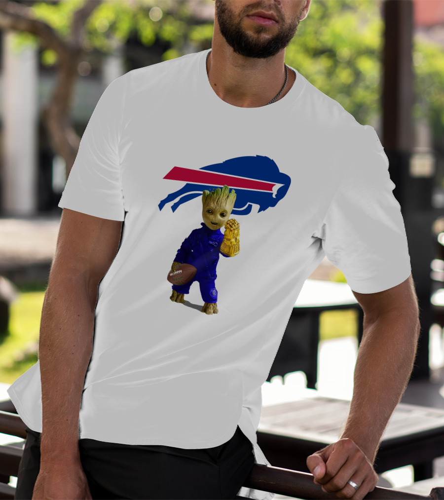 Buffalo Bills Groot Football Infinity Gauntlet T-Shirt