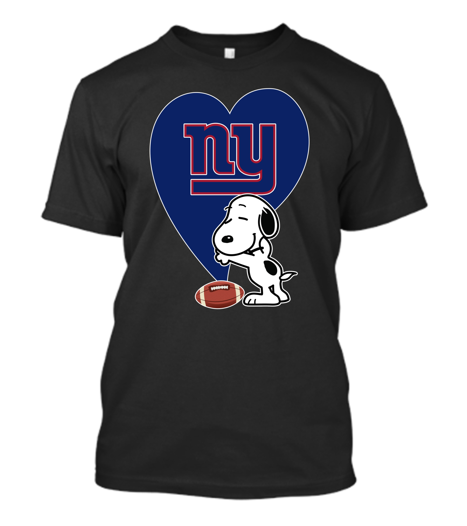 Snoopy Hugging New York Giants Football Heart T-Shirt