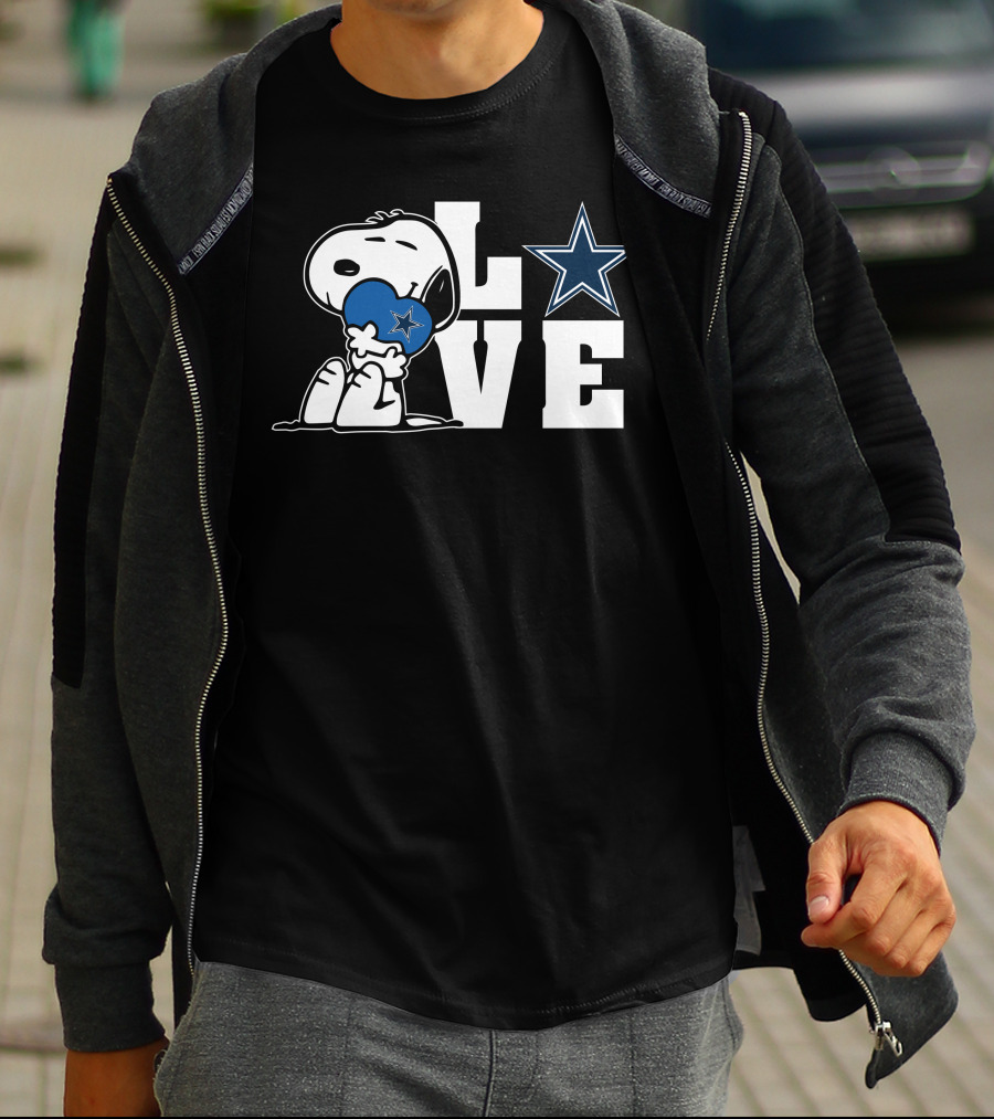 Snoopy Dallas Cowboys Love Star T-Shirt
