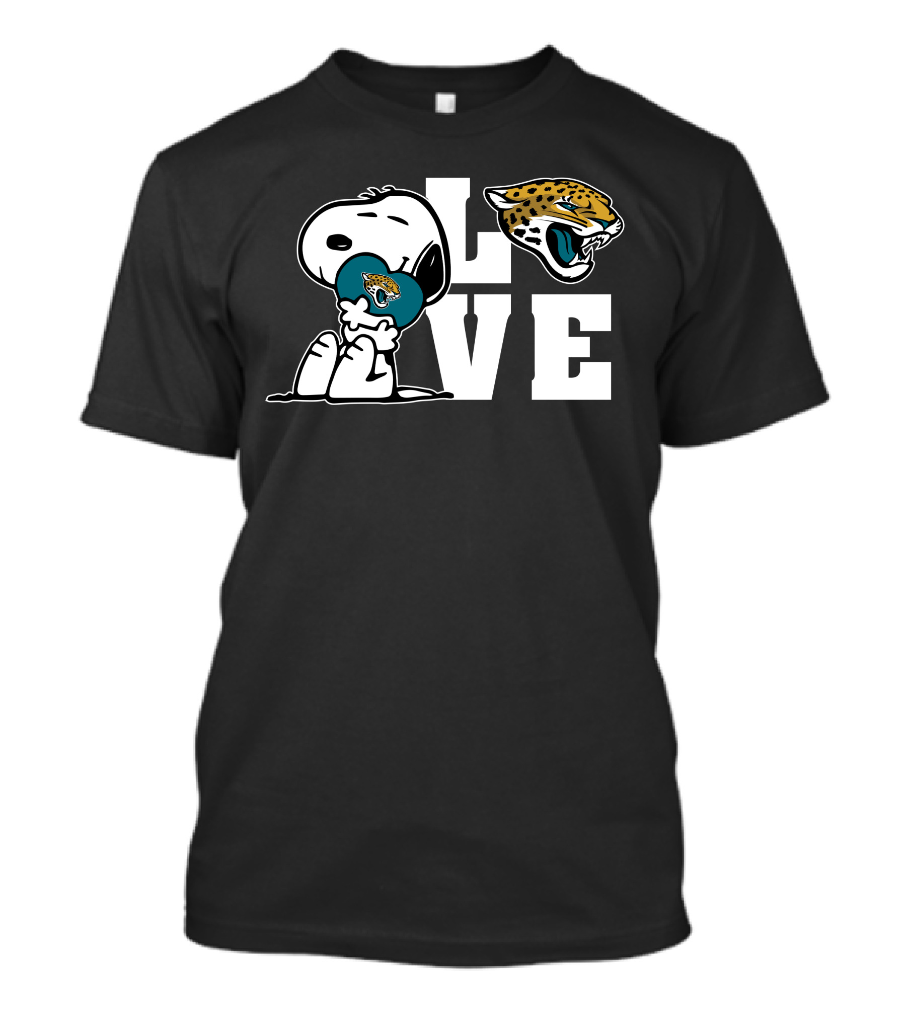 Snoopy Love Jacksonville Jaguars NFL Fan T-Shirt