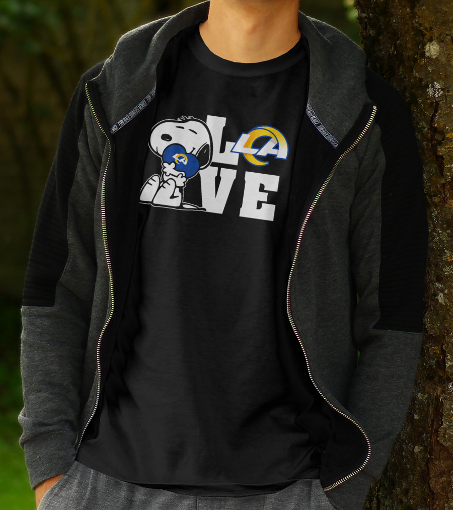 Snoopy Los Angeles Rams Love T-Shirt
