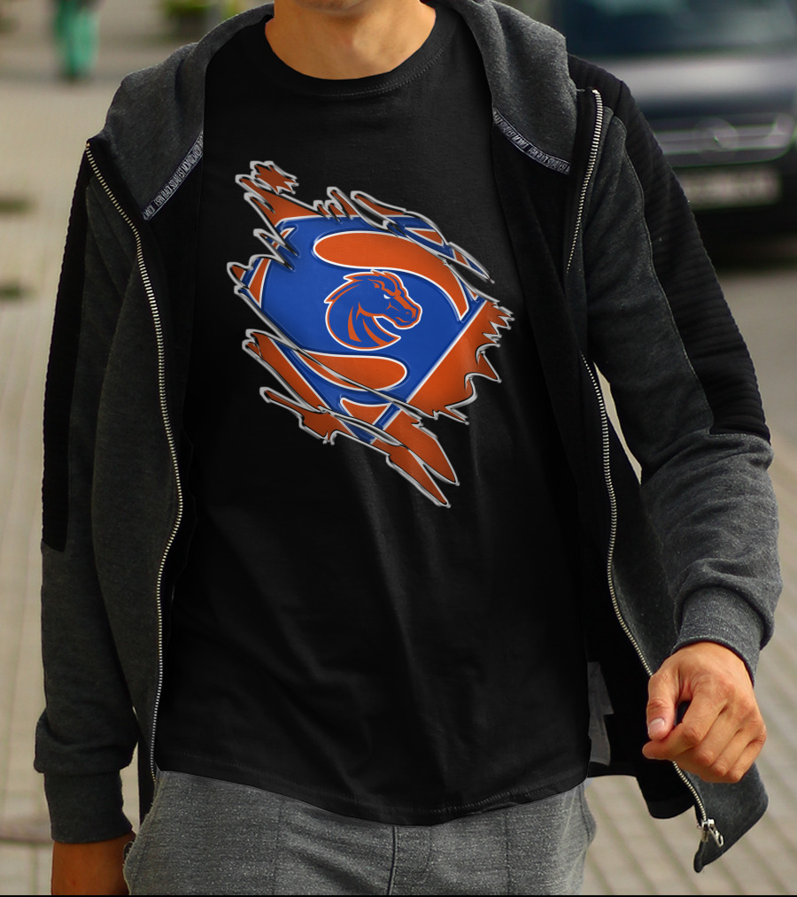 Boise State Broncos Superman Logo Emblem T-Shirt