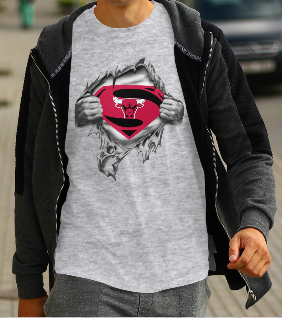 Chicago Bulls Superman Symbol Fusion T-Shirt