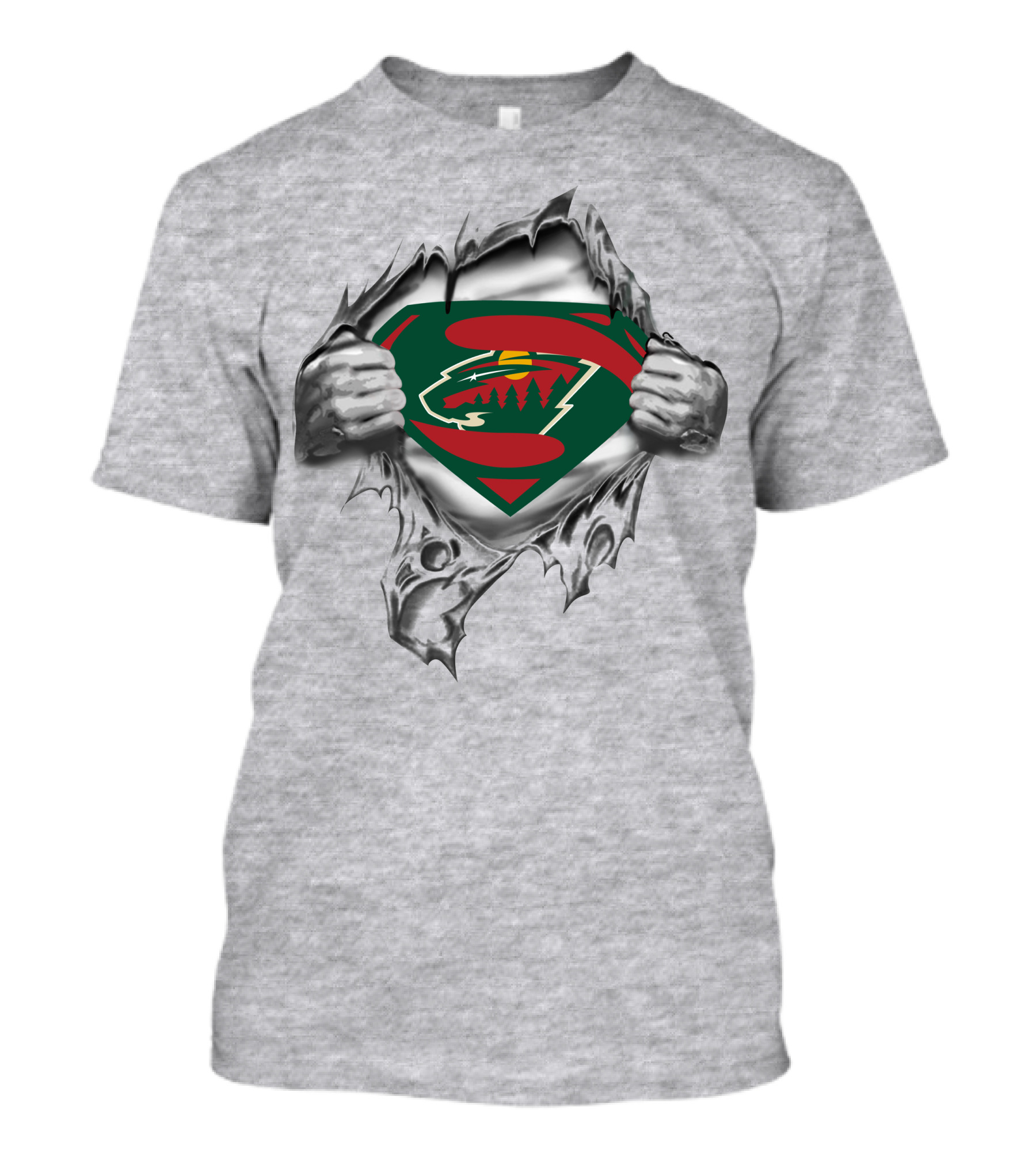 Minnesota Wild Superman Logo Burst T-Shirt