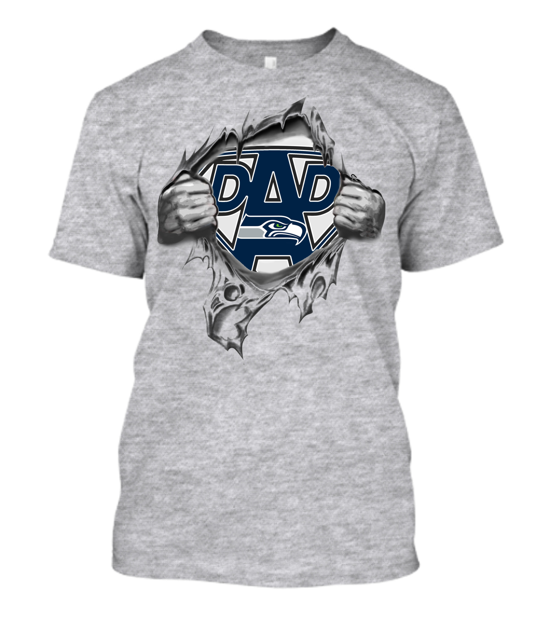 Super Dad Seattle Seahawks Logo Burst T-Shirt