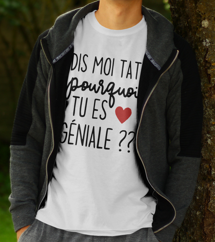Dis Moi Tata Pourquoi Tu Es Géniale Cœur Rouge Question Marks T-Shirt