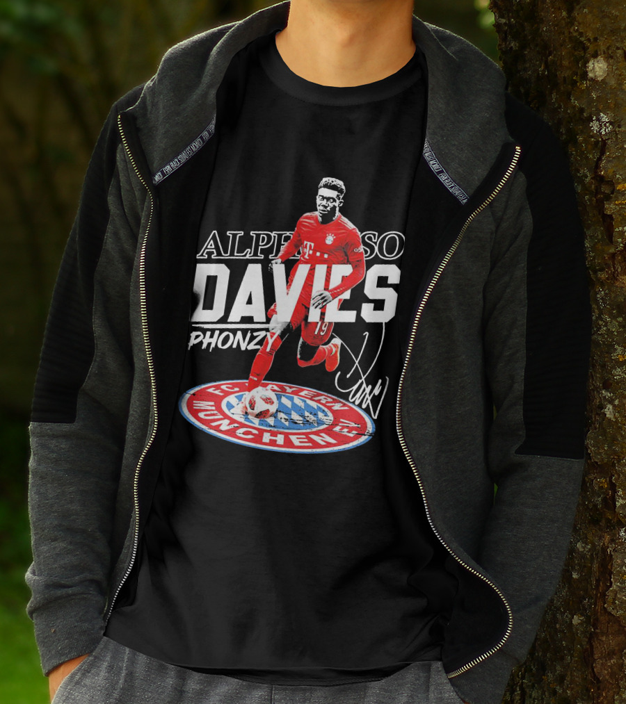 Alphonso Davies Phonzy FC Bayern Munchen Signature Soccer Jersey T-Shirt