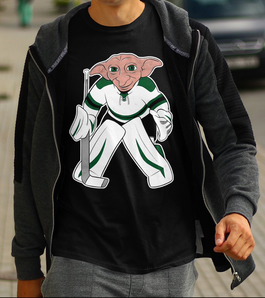 Spittin Chiclets D Goalie Hockey Creature Playing Goaltender T-Shirt