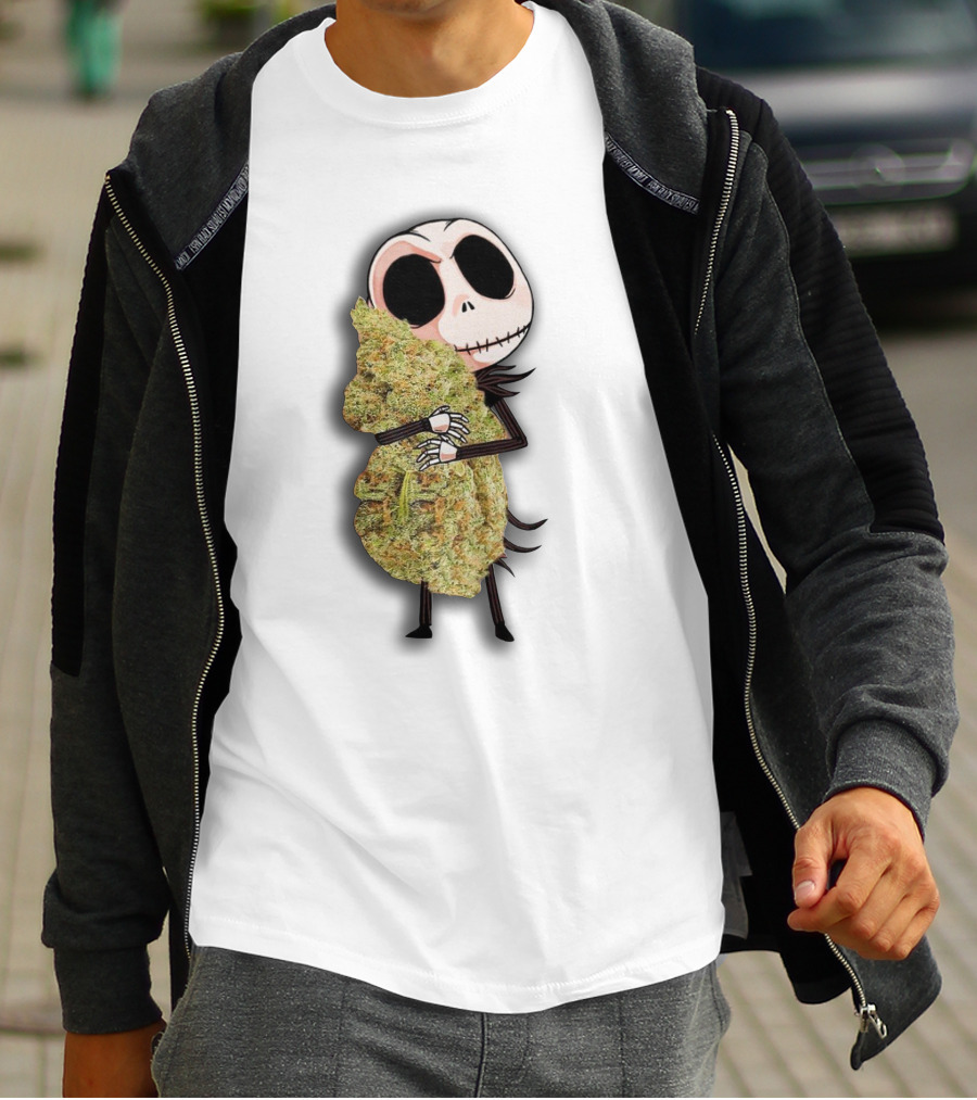 Jack Skellington Hug Cannabis T-Shirt