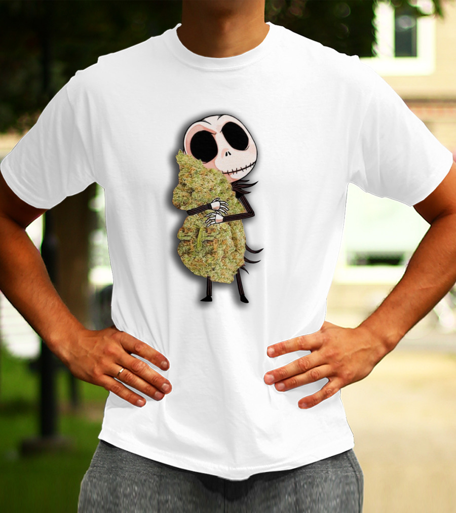 Jack Skellington Hug Cannabis T-Shirt