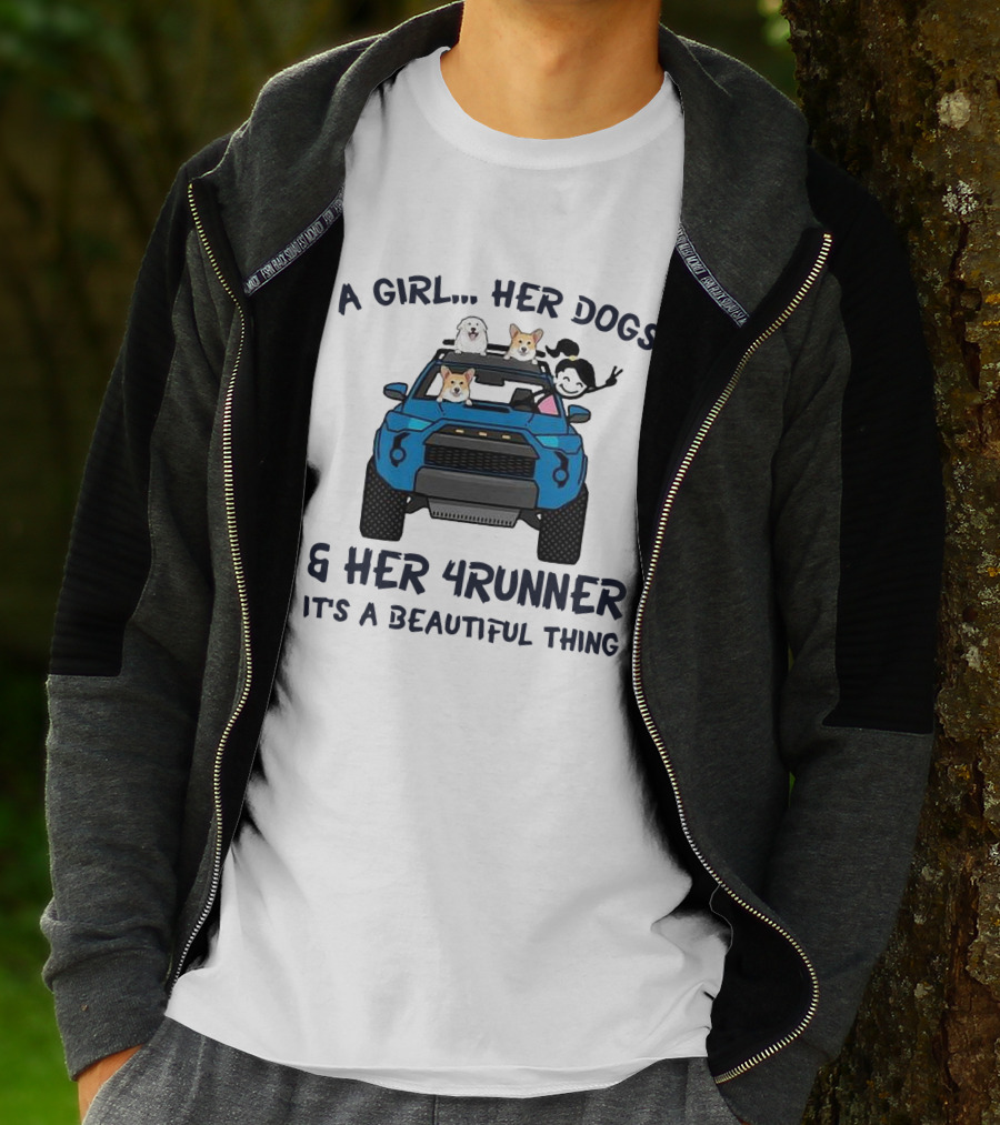 A Girl Her Dogs Her 4Runner It's A Beautiful Thing T-Shirt