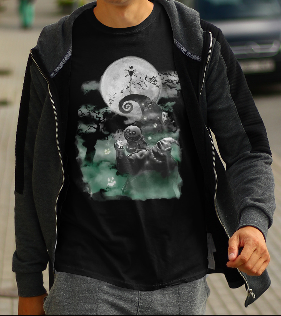 Halloween Full Moon Night Jack Skellington Pumpkin King T-Shirt