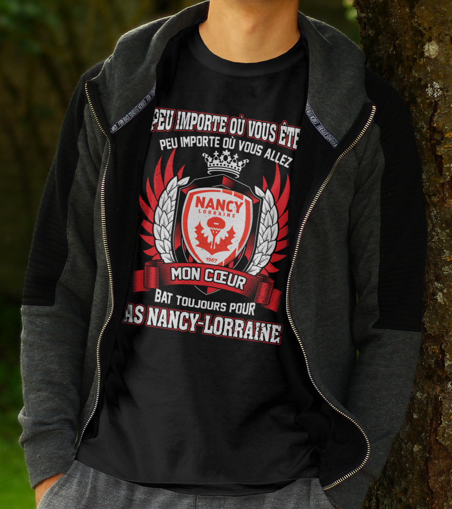 Peu Importe Où Vous Êtes Mon Cœur Bat Toujours Pour AS Nancy Lorraine 1967 T-Shirt