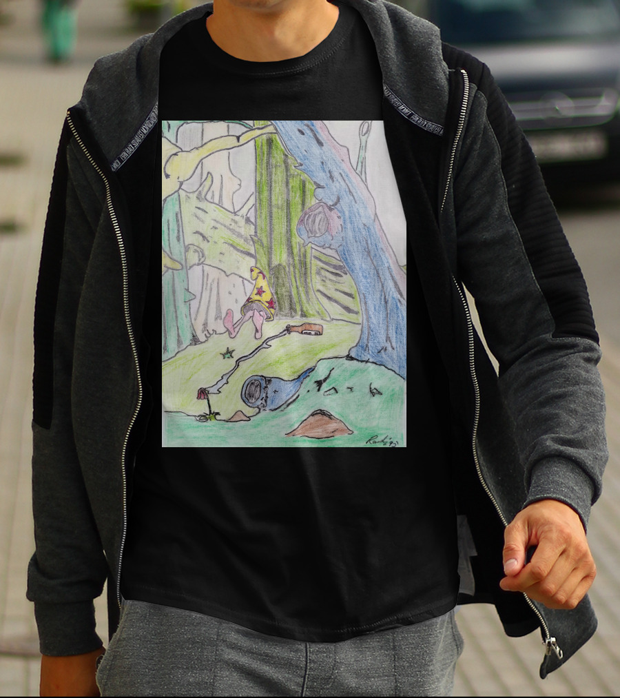 The Colored Forest Mysterious Path In Enchanted Woods T-Shirt