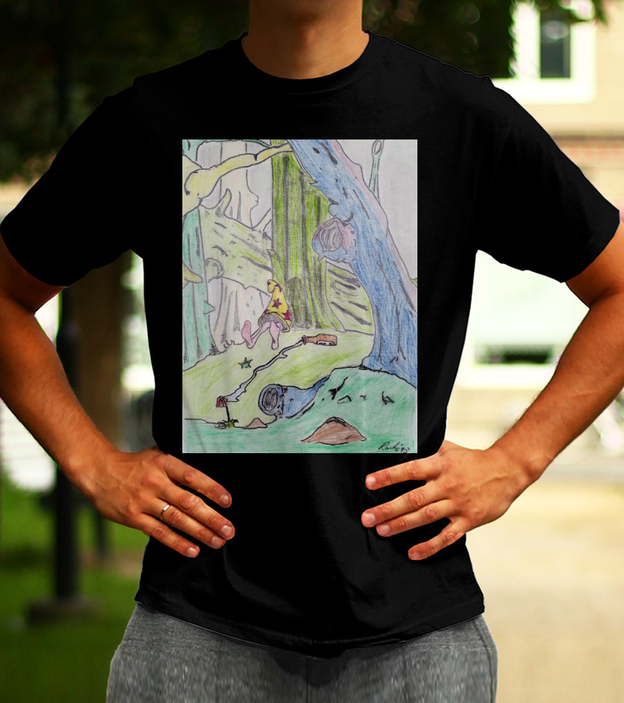 The Colored Forest Mysterious Path In Enchanted Woods T-Shirt