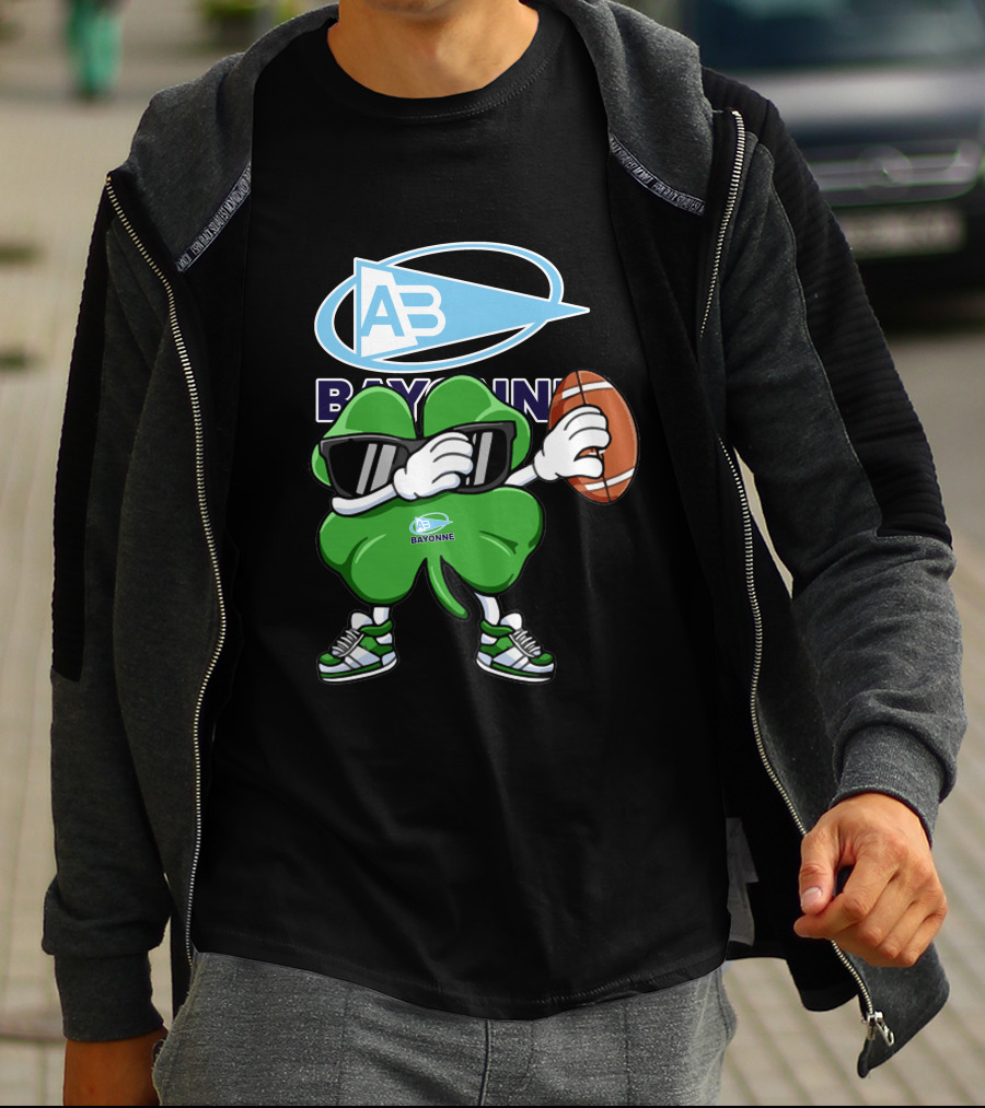Aviron Bayonnais Bayonne AB Logo Football Clover Sunglasses T-Shirt