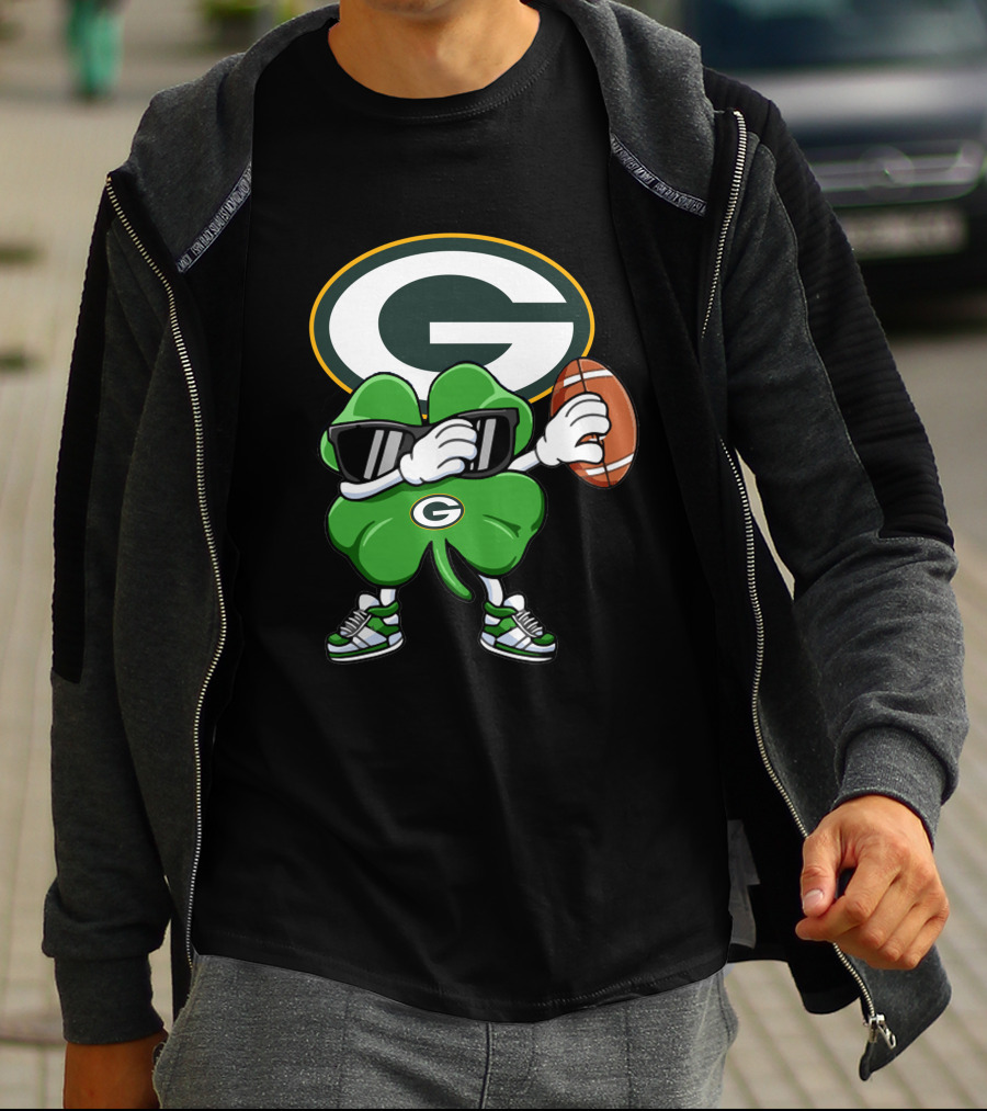 Green Bay Packers Shamrock Football Character T-Shirt