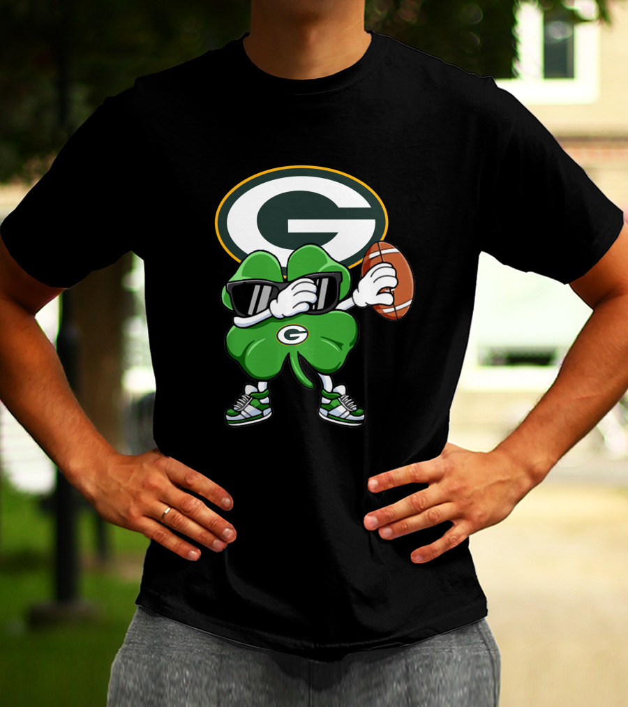 Green Bay Packers Shamrock Football Character T-Shirt