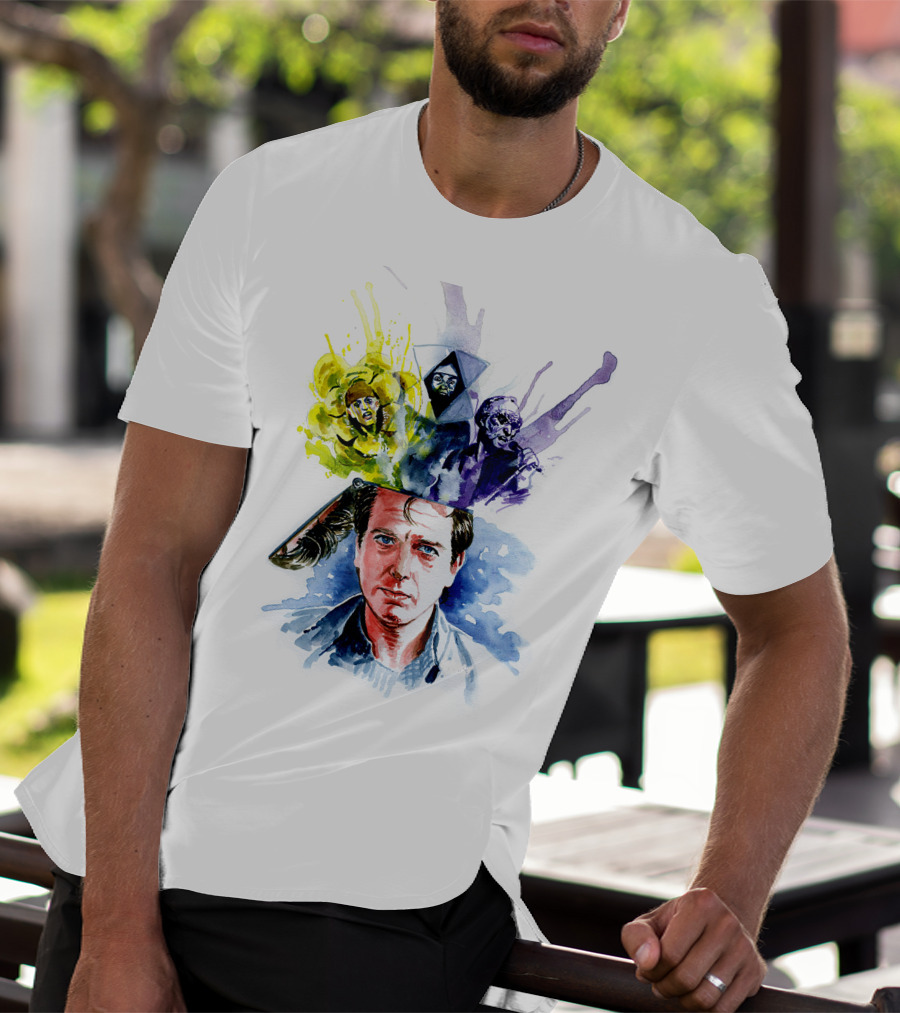 Peter Gabriel Watercolor Portrait With Surreal Artistic Elements T-Shirt