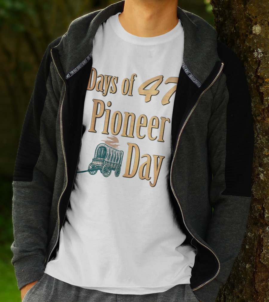 Days Of 47 Pioneer Day Covered Wagon T-Shirt
