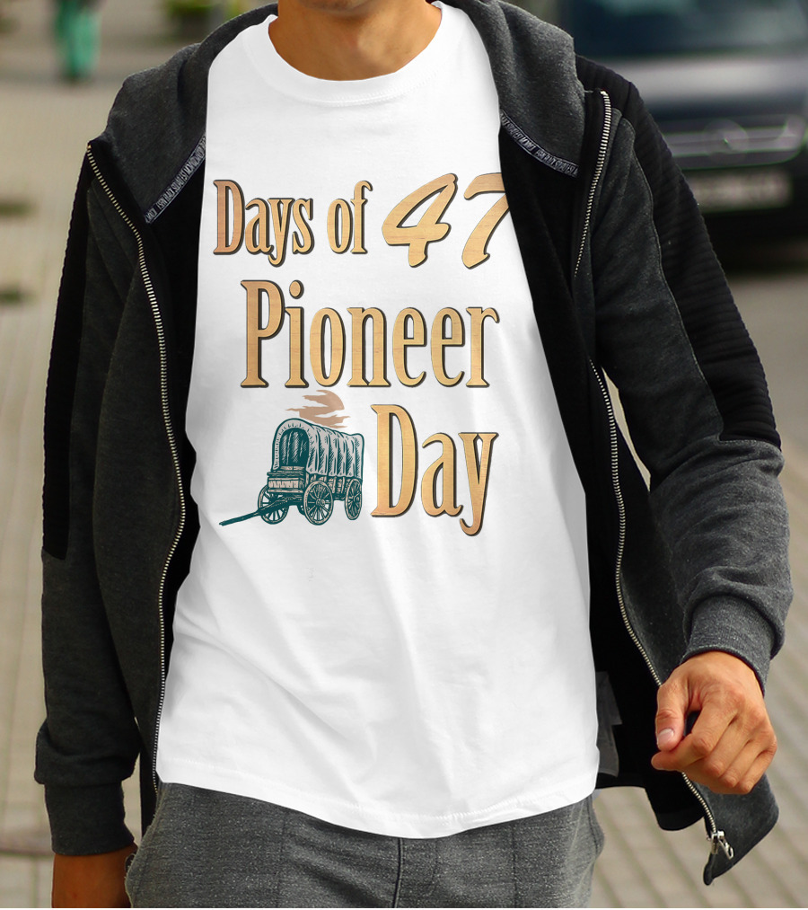 Days Of 47 Pioneer Day Covered Wagon T-Shirt