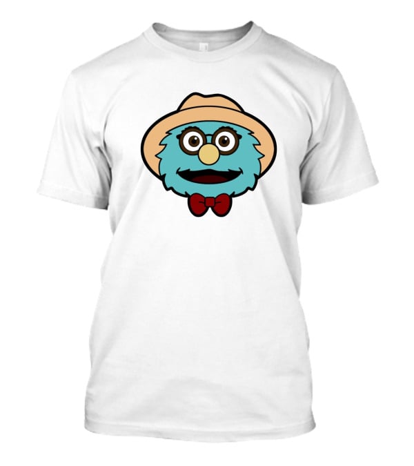 Puppet History Blue Puppet Professor With Hat And Bow Tie T-Shirt