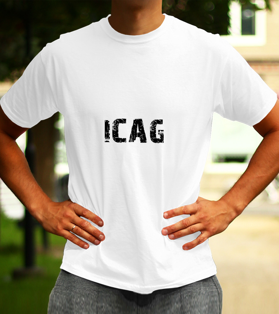 ICAG Distressed Lettering T-Shirt