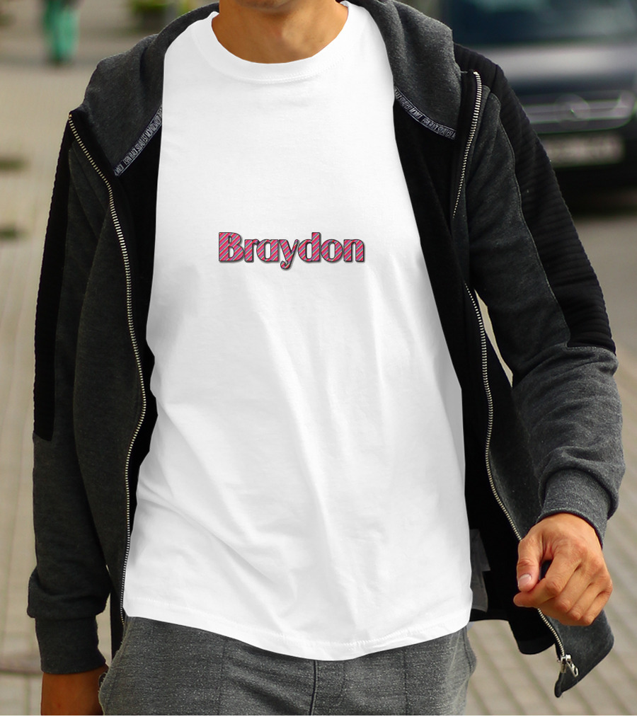 Braydon Price Striped Text T-Shirt