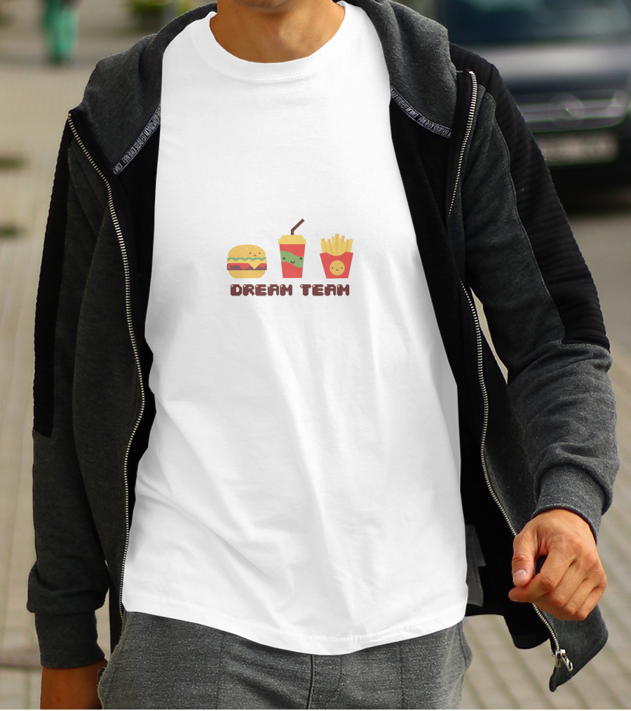 Dream Team Burger Fries Drink Trio T-Shirt