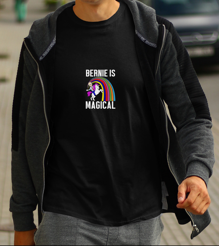 BERNIE IS MAGICAL Rainbow Unicorn T-Shirt