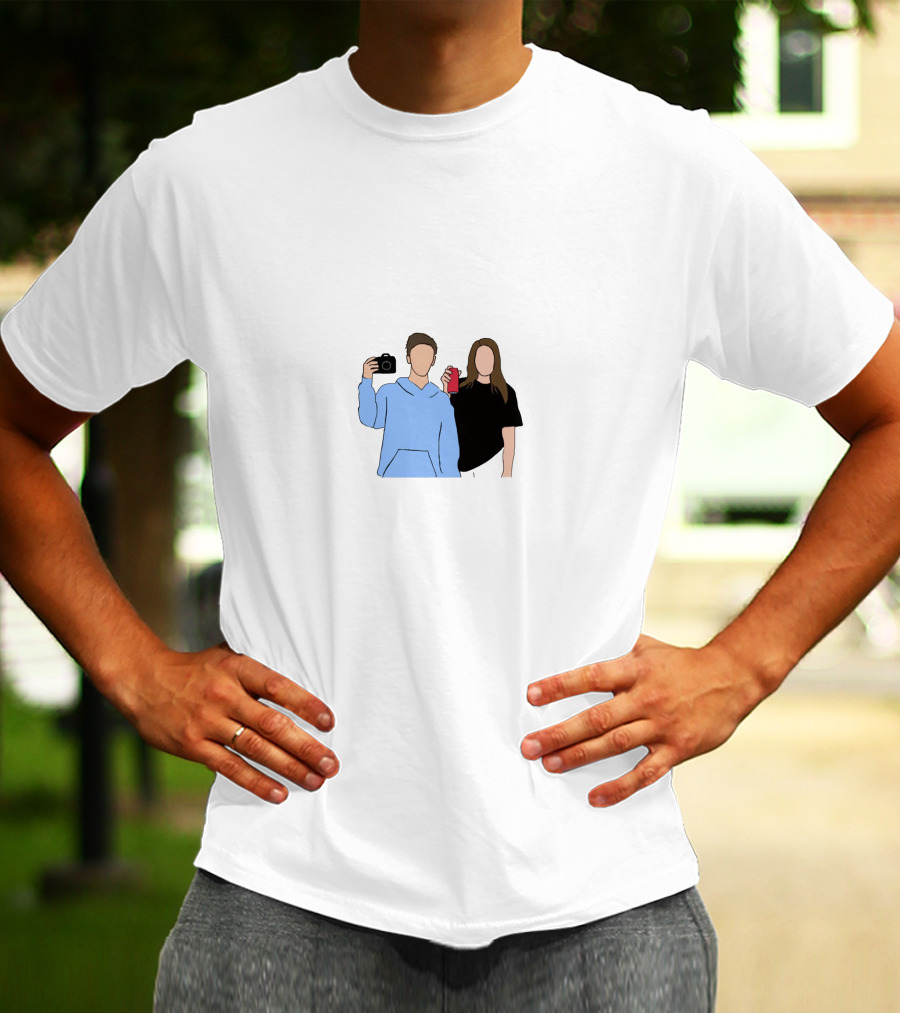 Sinjin Drowning Camera And Drink Duo T-Shirt