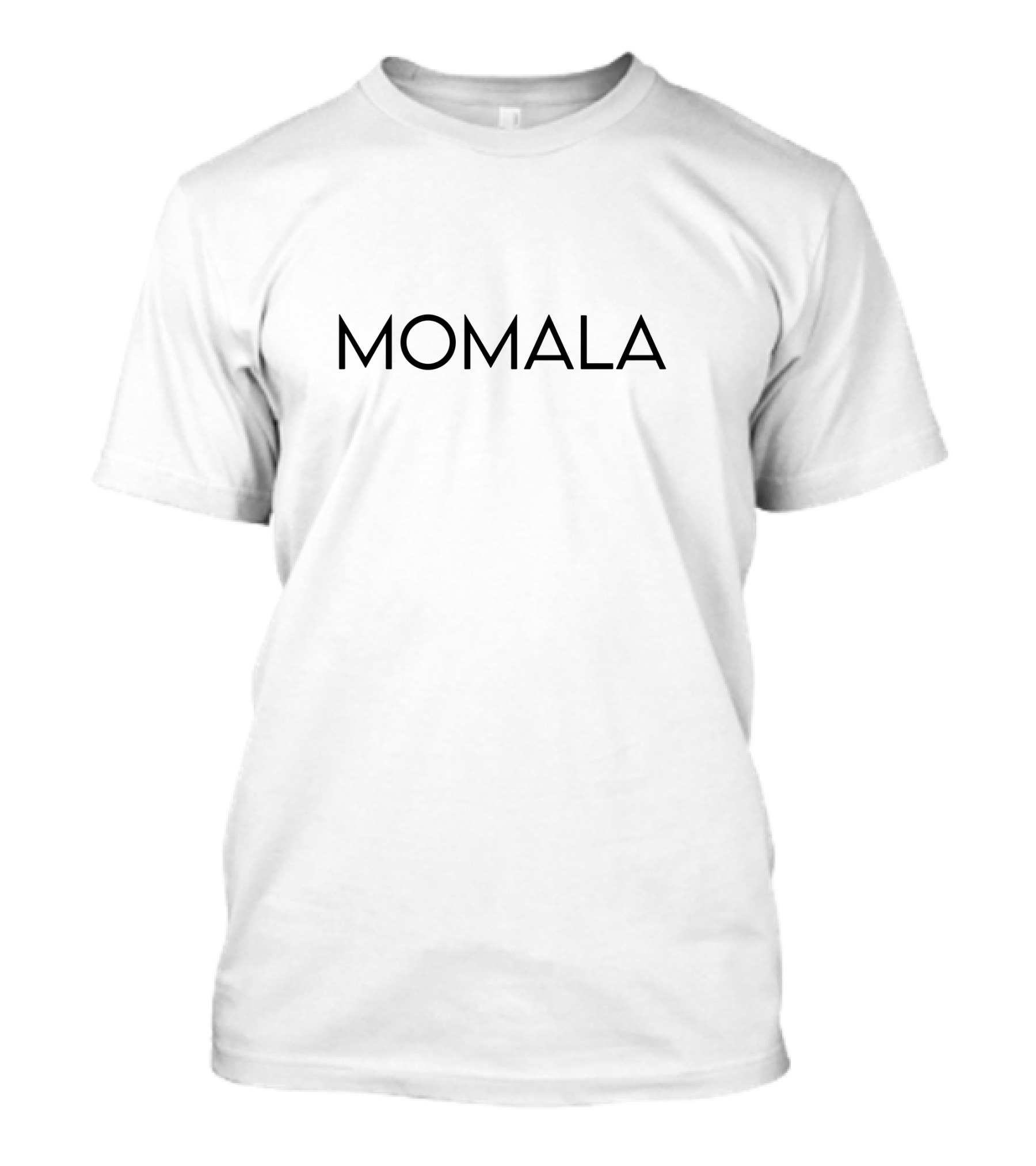 MOMALA Text Print On Minimalist White Background T-Shirt
