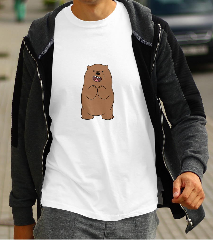 We Bare Bears Standing Bear Character T-Shirt