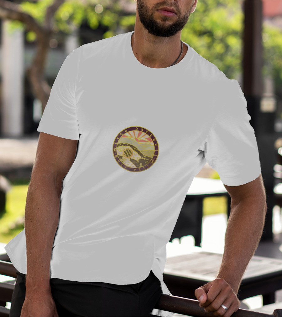 Even Darkness Must Pass Sunlit Mountain Scene T-Shirt