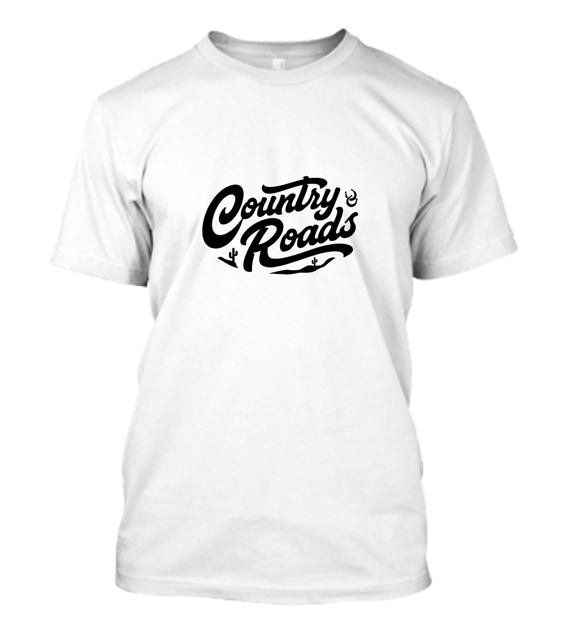 Country Roads Desert Landscape Style With Cactus And Lasso T-Shirt