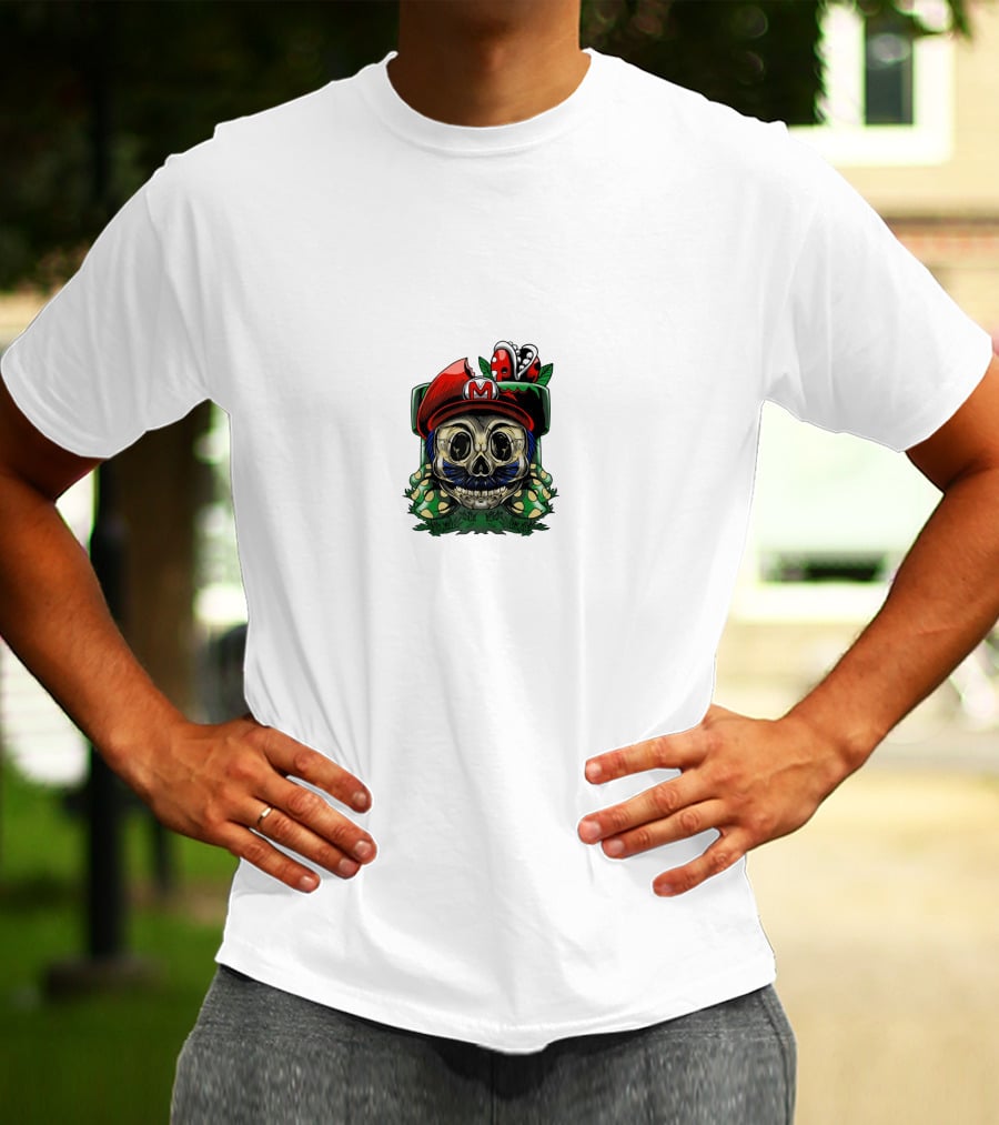 Oompaville Skull Mario Piranha Plant Mashup T-Shirt