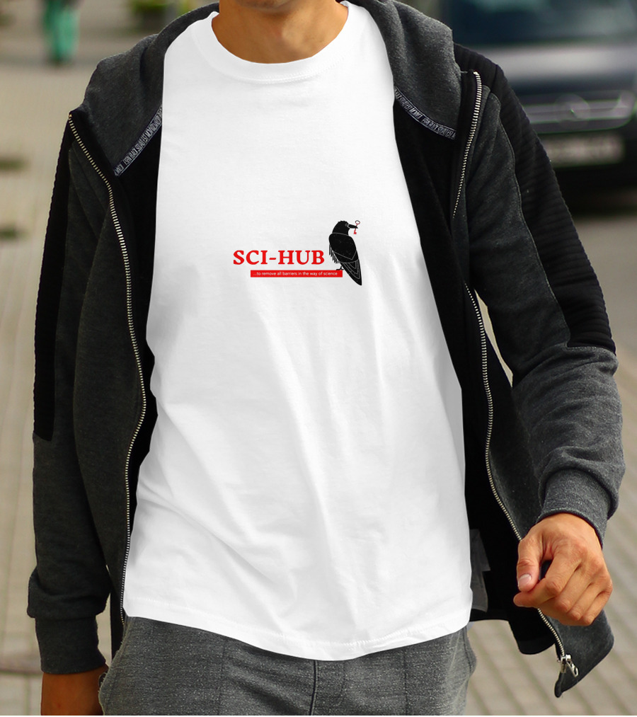 SCI-HUB Remove All Barriers In The Way Of Science Crow T-Shirt