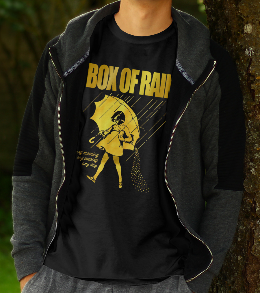 Box Of Rain Any Morning Any Evening Any Day Umbrella Girl T-Shirt
