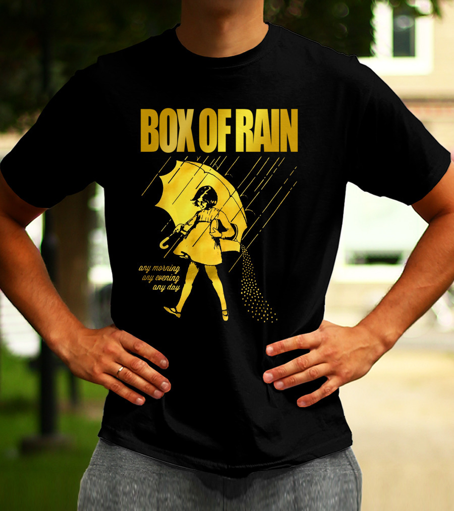 Box Of Rain Any Morning Any Evening Any Day Umbrella Girl T-Shirt