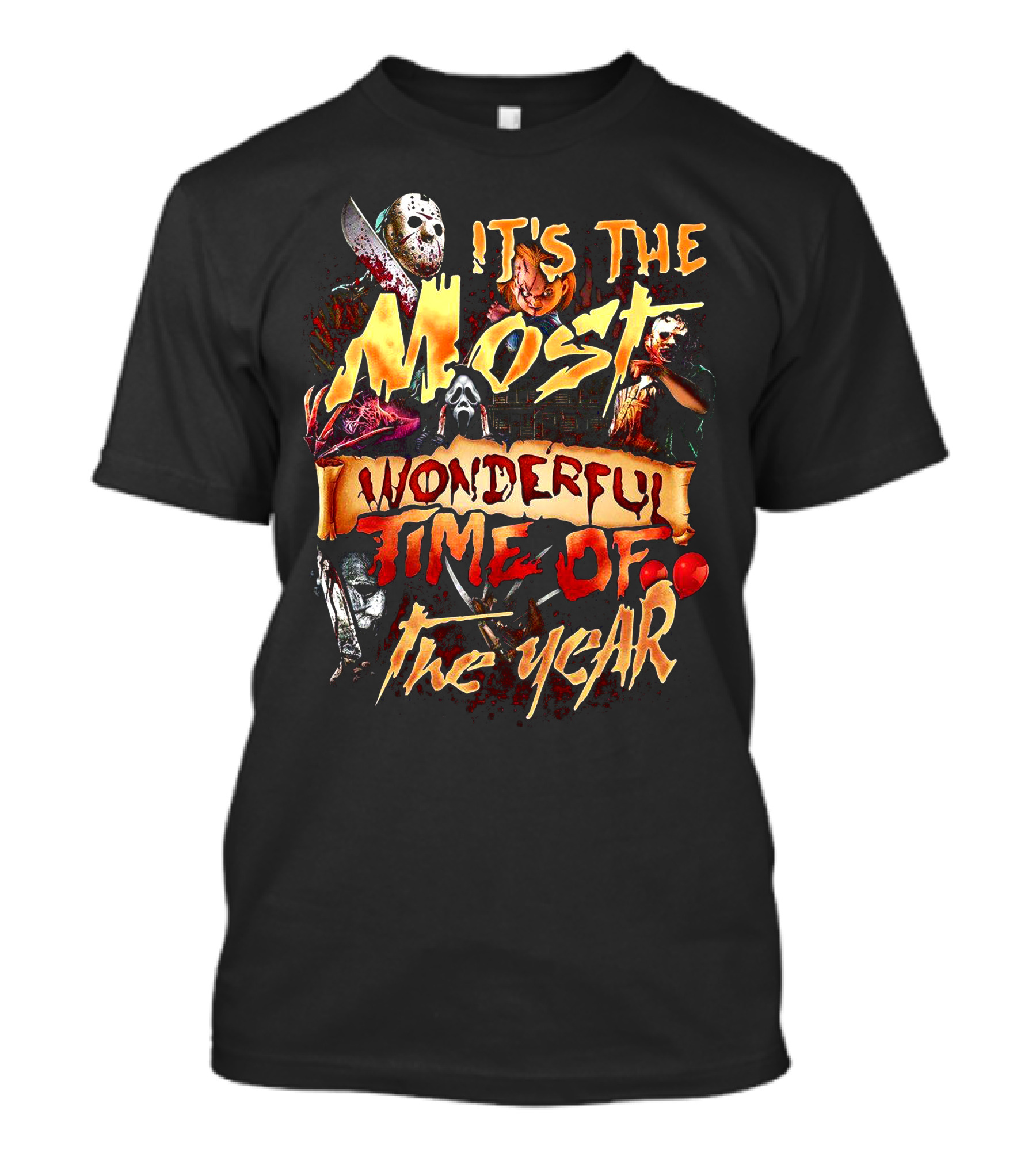 IT'S THE MOST WONDERFUL TIME OF THE YEAR Horror Icons T-Shirt