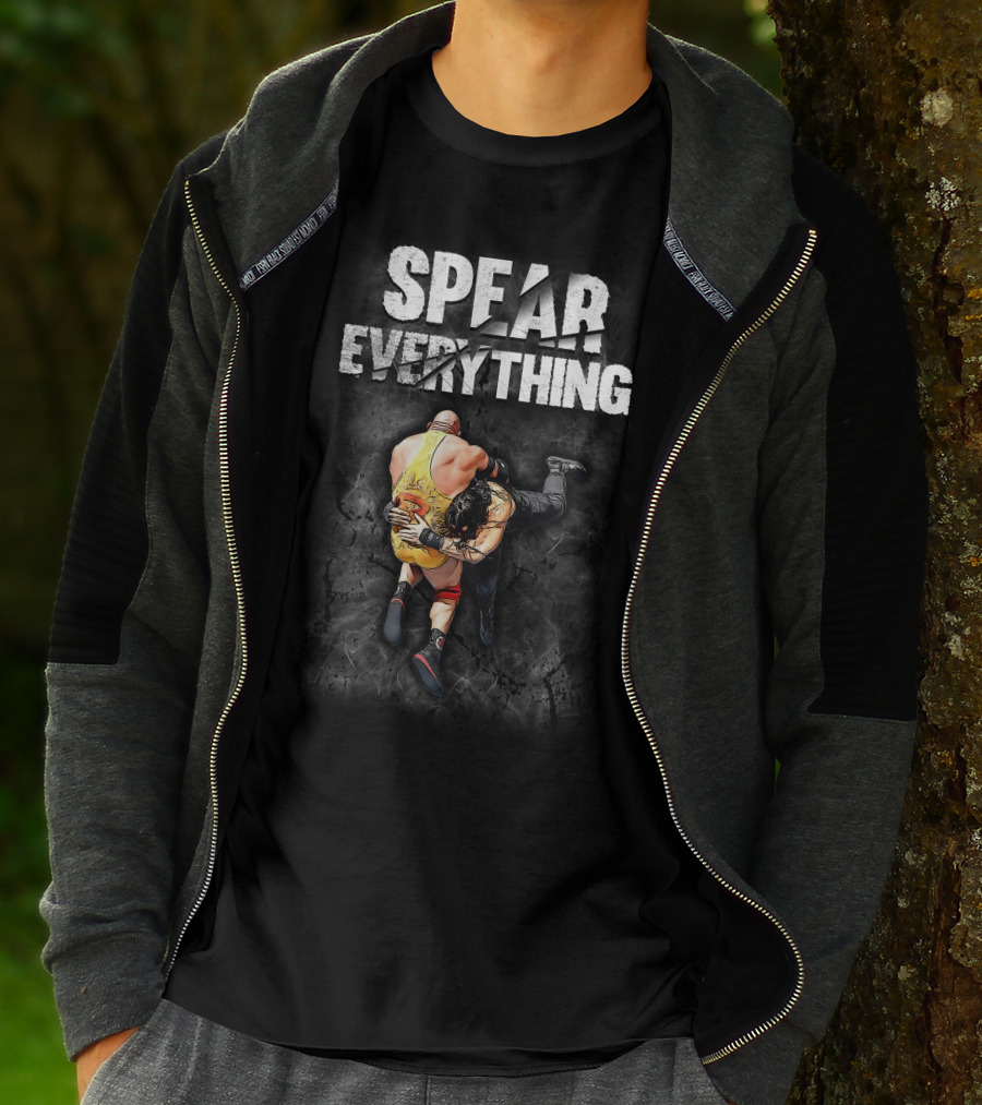 Roman Reigns Spear Everything Wrestling Move Combat T-Shirt
