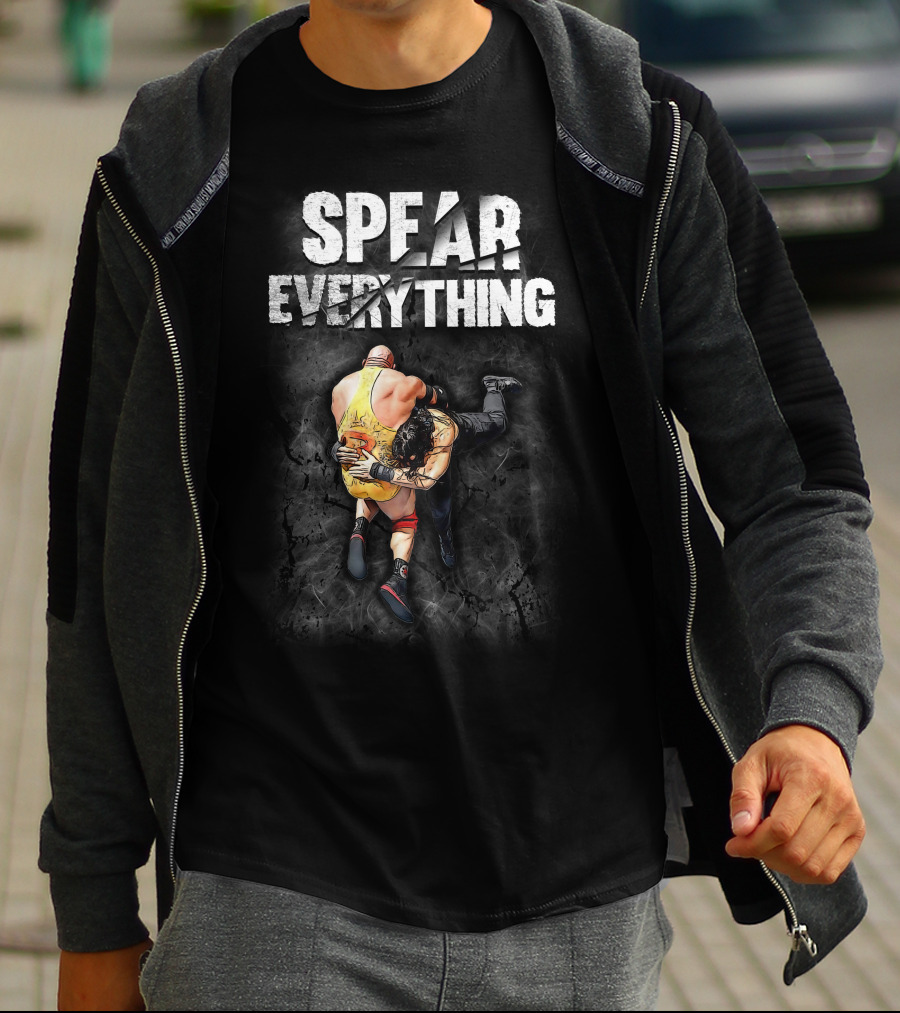 Roman Reigns Spear Everything Wrestling Move Combat T-Shirt