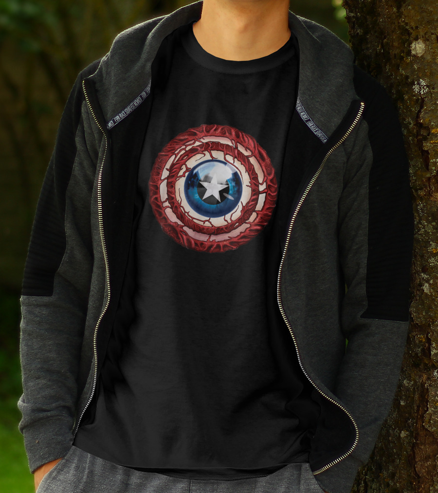 Marvel Captain America Star Eye Shield Halloween T-Shirt