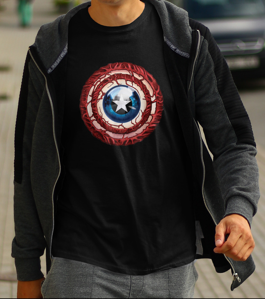 Marvel Captain America Star Eye Shield Halloween T-Shirt