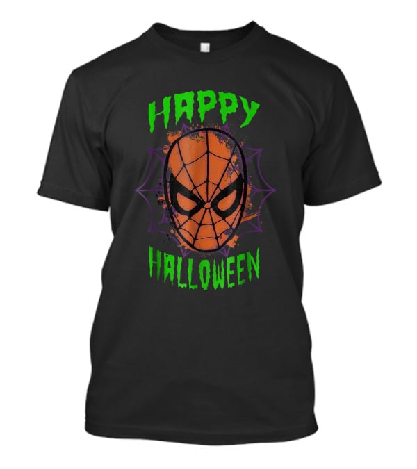 Marvel Spider Man Mask Happy Halloween T-Shirt